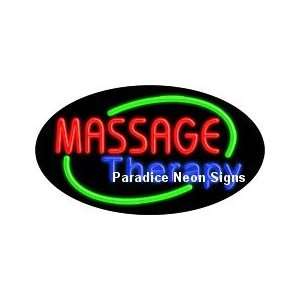 Flashing Massage Therapy Neon Sign (Oval)  Sports 