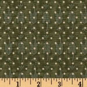  44 Wide Riley Blake Country Harvest Dots Green Fabric By 