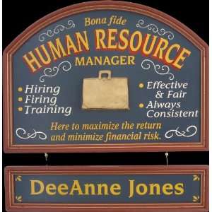 Human Resource Mgr Clever Amusing Sign