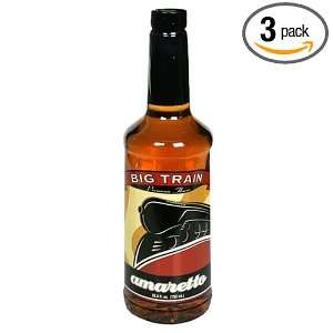 Big Train Amaretto Syrup 750 milliliter, 25.4 Ounce Unit (Pack of 3 