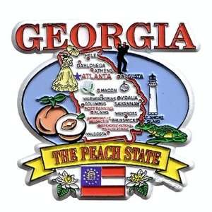  Georgia Magnet 2D State Map Case Pack 72 Sports 
