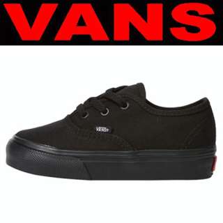 VANS KIDS Authentic Shoes CLASSIC Clip on BLACK US4~8.5  