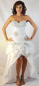 TWO IN ONE LONG & SHORT FORMAL PROM DRESS WEDDING GOWN  