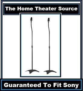 Two(1 Pair)2 Black Surround Sound Audio Speaker Stands Fits Sony Home 