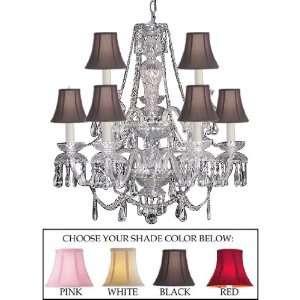  MURANO VENETIAN STYLE ALL CRYSTAL CHANDELIER WITH SHADES 