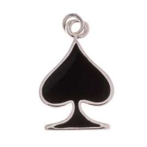   With Enamel Black Spades Playing Card Suit Charm (1)