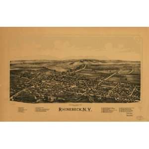  1890 map of Rhinebeck, New York