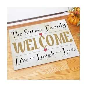  Personalized Live Laugh Love Family Doormat Patio, Lawn 