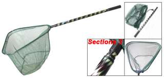 70 3 Sections Aluminum Extendable Handle Fishing Landing Net  