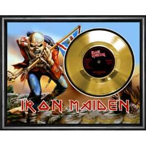  Iron Maiden The Trooper Framed Gold Record A3 Musical 