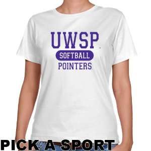  Wisconsin Stevens Point Pointers Ladies White Custom Sport Classic 