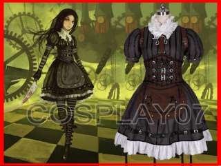 Alice Madness Returns Alice Stream cosplay costume Custom Size 