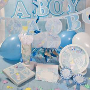 Blue Its A Boy Baby Shower Party Supplies & Invitations  