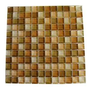   Mosaic Tile, 1 by 1 Inch Tile on a 12 by 12 Inch Mosaic Mesh, Coral