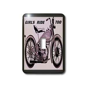 Florene Transportation   Harley Girls Ride Too   Light Switch Covers 