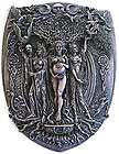 Maiden Mother Crone Triple Goddess Wall Plaque Stone Finish Resin 