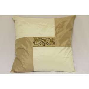  Beige and Ivory Color Decorative Silky Cushion Covers with 