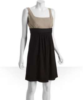 Tahari black crinkle cotton Braelyn tank dress