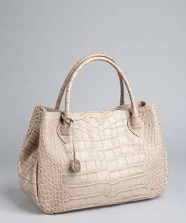 Furla taupe croc embossed leather New Giselle tote