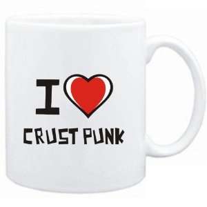  Mug White I love Crust Punk  Music