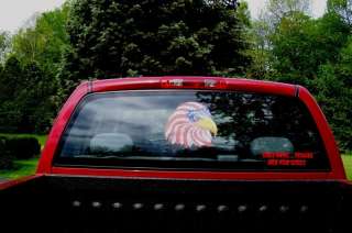 Two 7x9 Bald Eagle American Flag Car Truck USA Decal  