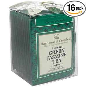 Harrisons & Crosfield Green Jasmine Tea, 10 Count Tea Bags (Pack of 16 