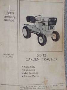917.25733   Suburban ST/12 Tractor Owners Manual  
