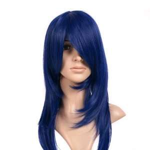    Deep Blue Long Length Anime Cosplay Costume Wig Toys & Games