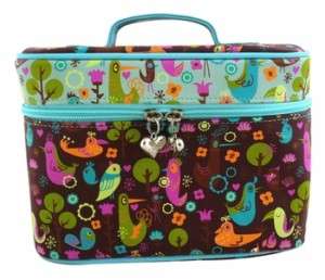 Birdsville by Fluff Cosmetic Make Up Train Case Bag  