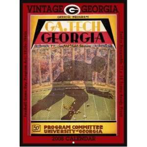  Georgia Bulldogs 2008 Vintage Football Program Calendar 