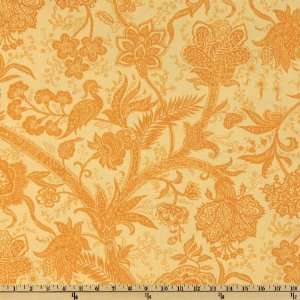  44 Wide Birds Of A Feather Garden Orange Fabric By The 
