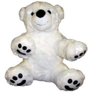  15 Inch Stuffed Animal Polar Bear with White T Shirt, Fluff 