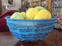 TURQUOISE BLUE BEADED FRUIT BOWL GIFT BASKET, Discontinued Style, Save 