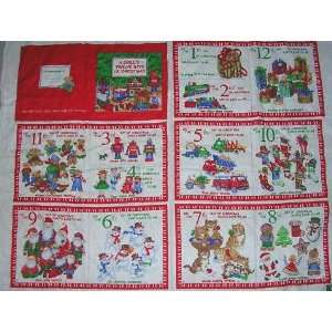  A Childs Twelve Day of Christmas Fabric Panel Everything 