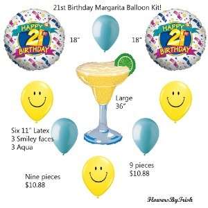 21ST BIRTHDAY Balloons party supplies Margarita 9 pcs  