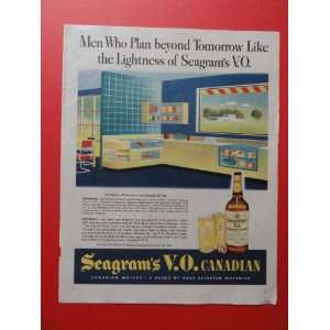  1944 seagrams V.O. Canadian Whiskey., print advertisement 