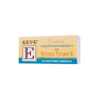 Carlson Key E Suppositories with Natural Vitamin E    24 Suppositories