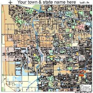  Street & Road Map of Pembroke Pines, Florida FL   Printed 