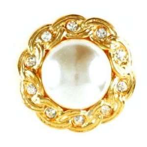    Greta Pearl Button 1 1/4 Gold By The Each Arts, Crafts & Sewing