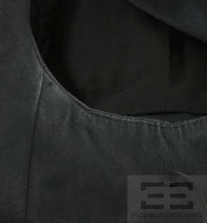Stella McCartney Black Silk Satin Sleeveless Zip Back Dress Size 42 