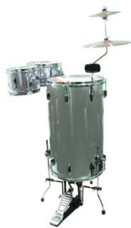 GP Percussion Cocktail Drum Set/Kit   Metallic Silver  