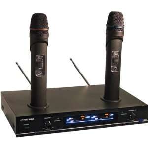  NEW Dual Channel VHF Rechargeable Wireless Microphone 