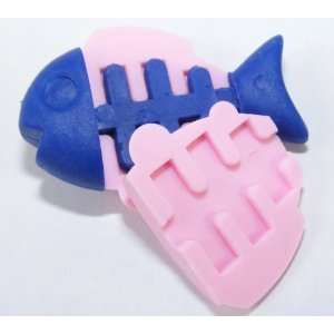  Pink Fish Puzzle Japanese Erasers. 2 Pack Toys & Games