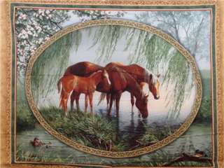 New Horses Fabric Wild Wings Willowbrook Wall Panel  