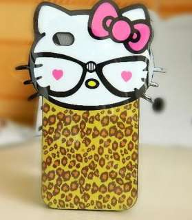 White Pink Leopard Hello Kitty Cute Soft TPU Back Case Cover for 