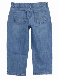 Lee sz 10 Womens Blue Jeans Denim Capri Pants Stretch GG70  
