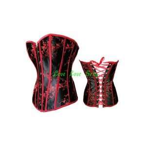  red+black sexy corset fashion burlesque corset without cup 