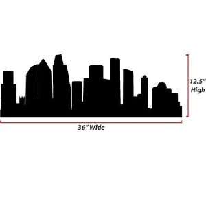  Houston Skyline Silhouette  Medium  Vinyl Wall Decal 