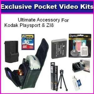  Accessory Kit For The Kodak Zi8 Pocket Video Camera & Playsport 