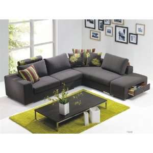  Microfiber Fabric Sectional Sofa Set   Santo Fabric Sectional 